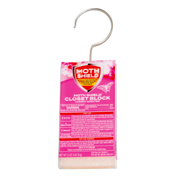 Moth Shield Closet Block Deodorizer - Cherry Scented, 5oz.