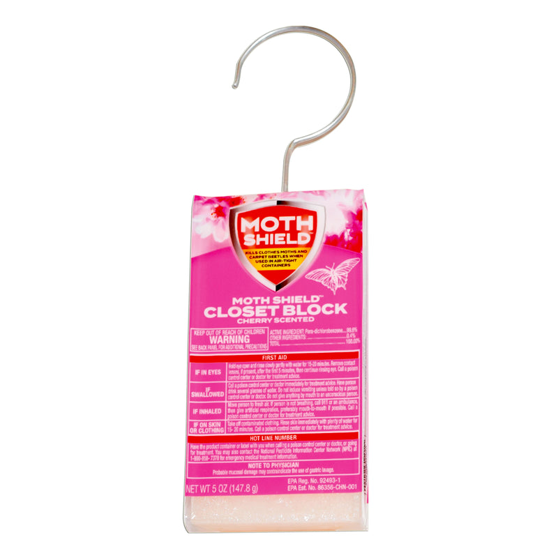 Moth Shield Closet Block Deodorizer - Cherry Scented, 5oz.