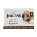 Jergens Hydrating Coconut Soap Bar, 2 Bars (3oz Each) (Pack of 2)