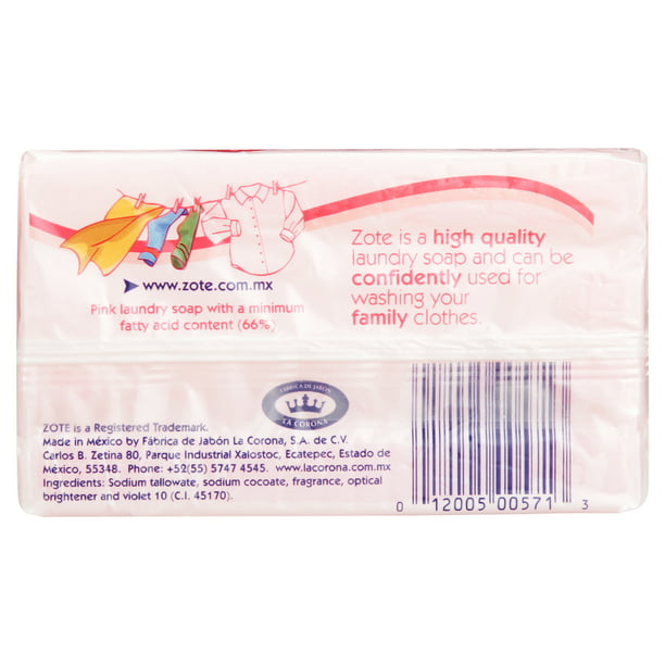 Pink Zote Laundry Bar Soap, 14.1oz (400g) (Pack of 6)