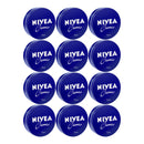 Nivea Cream Tin - Body, Face, and Hand Care, 75ml (Pack of 12)