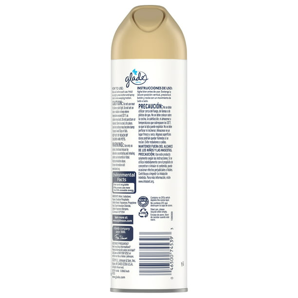 Glade Spray Sheer Vanilla Embrace Air Freshener, 8 oz (Pack of 12)
