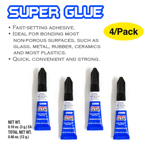 Super Glue 0.10 oz (3g)(4/Pack)