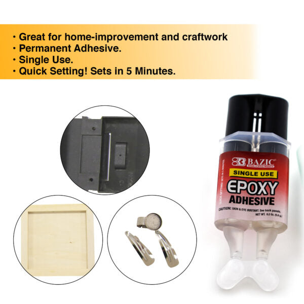 Epoxy Glue Quick Setting w/ Syringe Applicator 0.2 oz (5.6g)