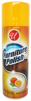 Furniture Polish Orange Scent - Cleans, Restores, & Conditions 10oz