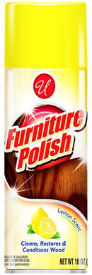 Furniture Polish Lemon Scent - Cleans, Restores, & Conditions, 10oz