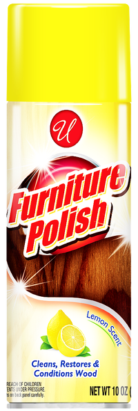 Furniture Polish Lemon Scent - Cleans, Restores, & Conditions, 10oz