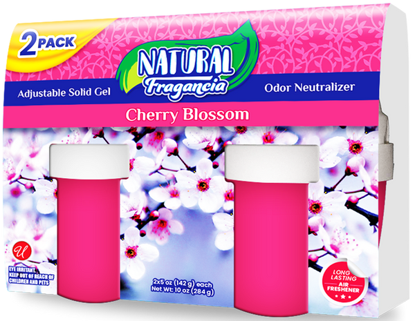 Natural Fragancia Cherry Blossom Solid Gel Air Freshener, 2 Pack