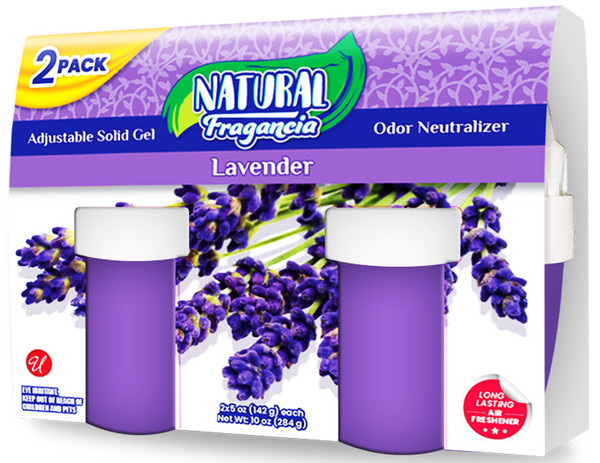 Natural Fragancia Lavender Solid Gel Air Freshener, 2 Pack