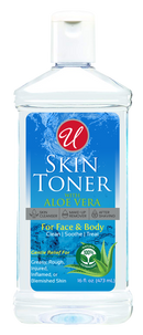 Skin Toner with Aloe Vera For Face & Body, 16oz (473ml)