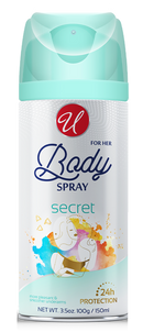 Secret 24 Hour Body Spray For Her, 3.5oz. (150ml)