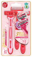 Triple Blade Razors With Aloe Strip For Women, 3 Count