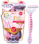 3 Precision Blade Razors w/ Lubricating Strip For Women, 6 Count