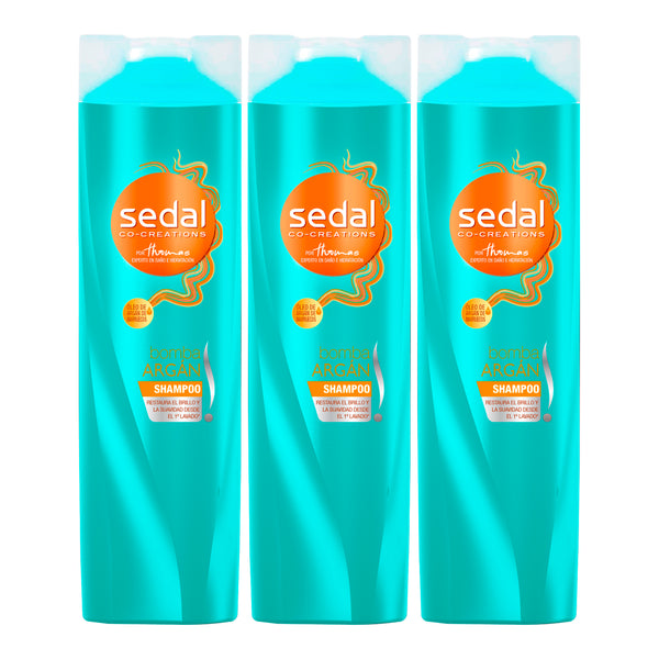 Sedal Shampoo Bomba Argan, 300ml (10.15oz.) (Pack of 3)