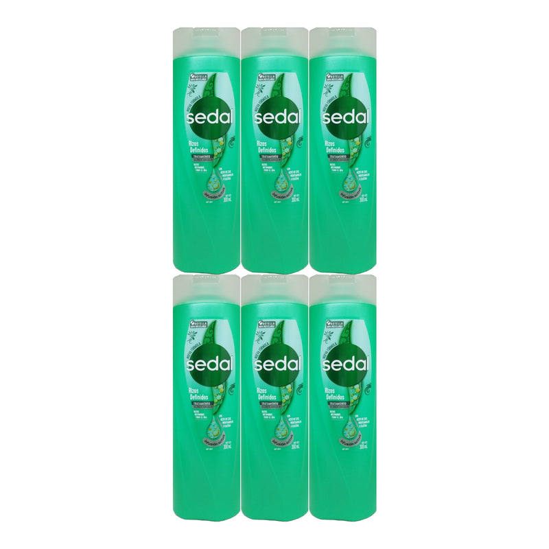 Sedal Acondicionador Rizos Definidos Todo El Dia, 300ml (10.15oz.) (Pack of 6)