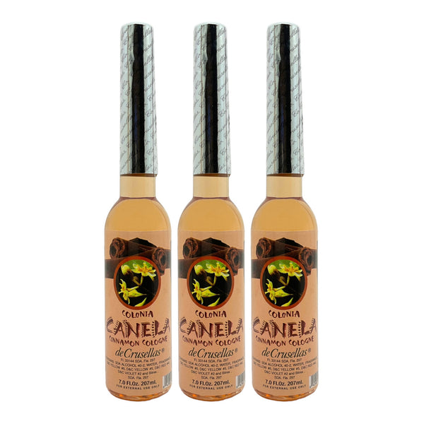 Colonia Canela - Cinnamon Cologne by Crusellas & Co, 7oz (Pack of 3)