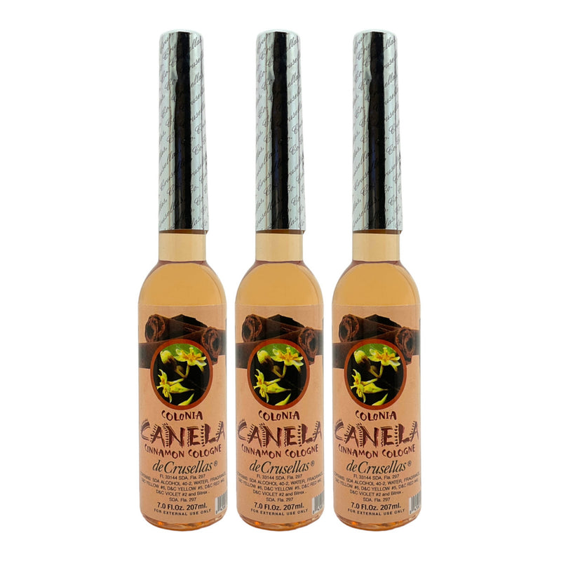 Colonia Canela - Cinnamon Cologne by Crusellas & Co, 7oz (Pack of 3)