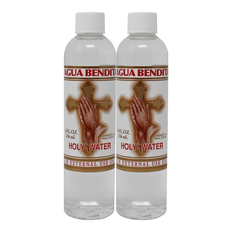 Agua Bendita - Holy Water by Crusellas & Co, 8oz. (236ml) (Pack of 2)