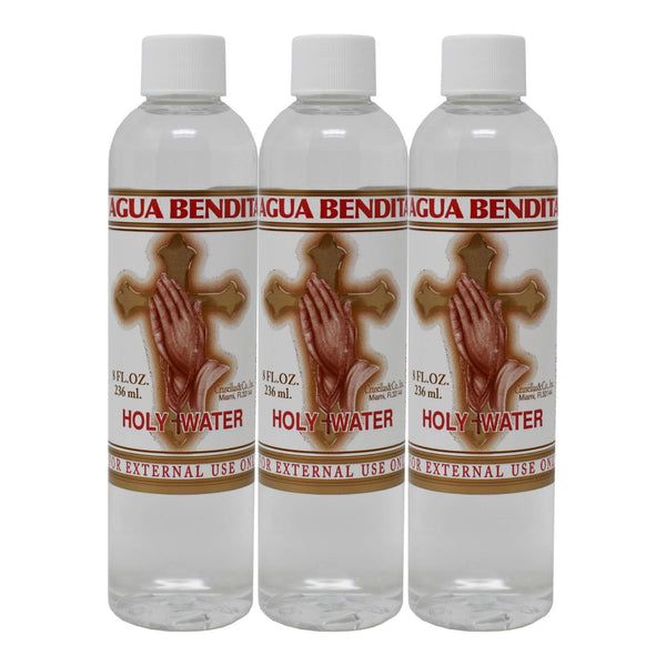 Agua Bendita - Holy Water by Crusellas & Co, 8oz. (236ml) (Pack of 3)