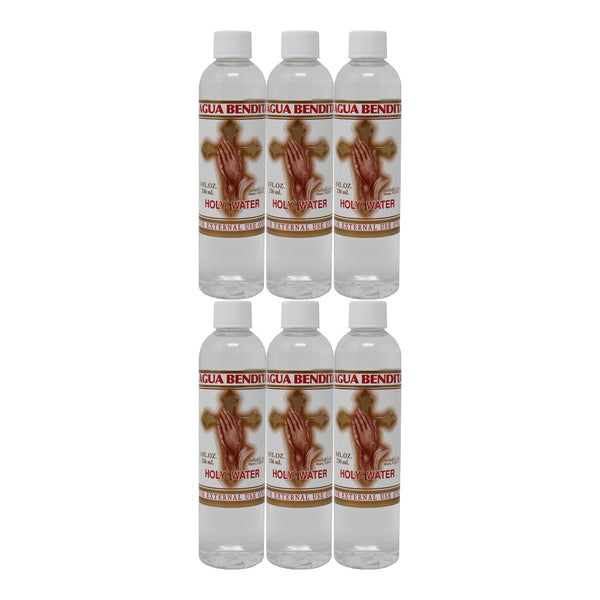 Agua Bendita - Holy Water by Crusellas & Co, 8oz. (236ml) (Pack of 6)