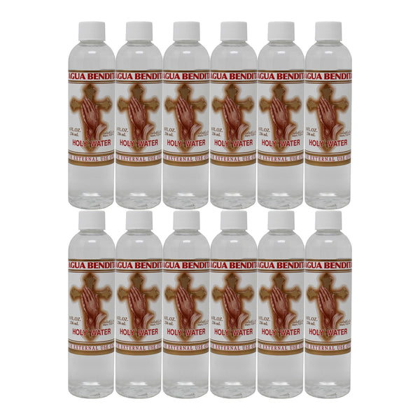 Agua Bendita - Holy Water by Crusellas & Co, 8oz. (236ml) (Pack of 12)