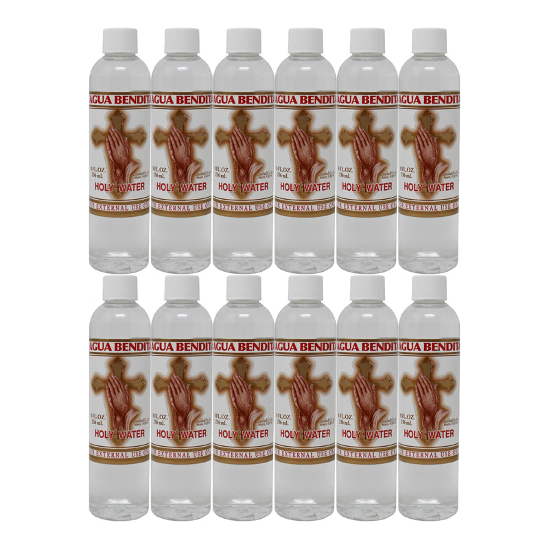 Agua Bendita - Holy Water by Crusellas & Co, 8oz. (236ml) (Pack of 12)