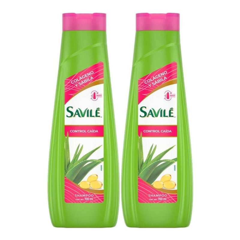 Savile Shampoo Colágeno y Sábila (Control Caida), 700ml (Pack of 2)