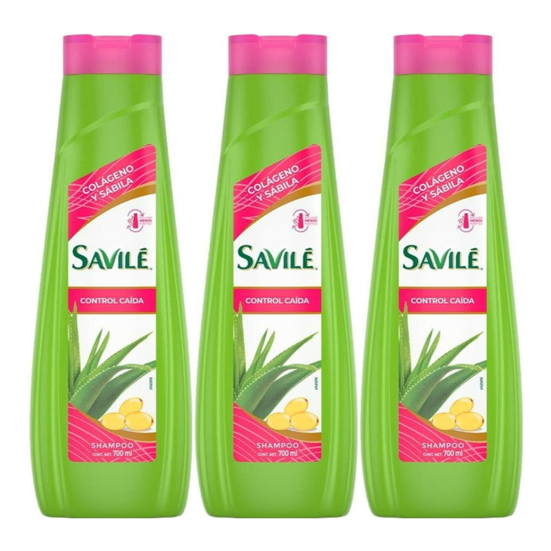 Savile Shampoo Colágeno y Sábila (Control Caida), 700ml (Pack of 6)