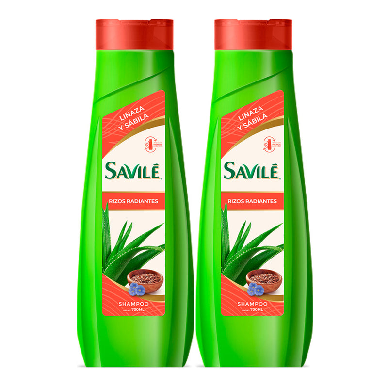 Savile Acondicionador Linaza y Sábila (Rizos Radiantes), 700ml (Pack of 2)