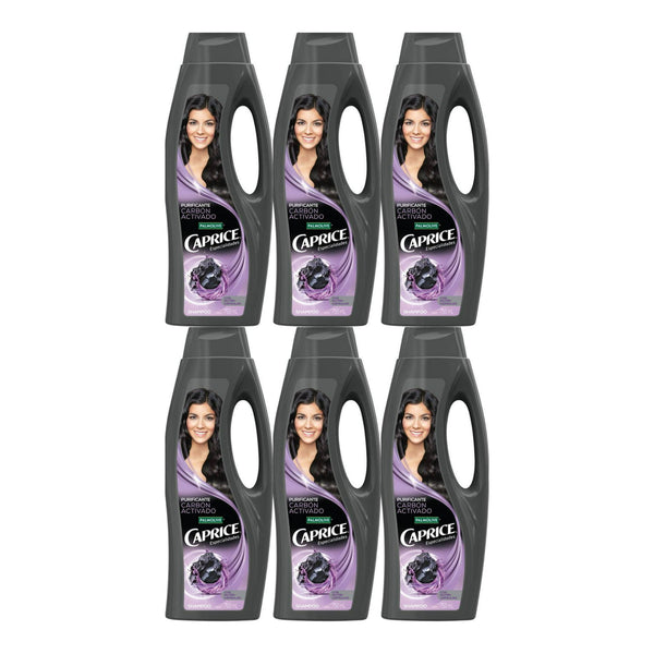 Caprice Shampoo Purificante (Carbon Activado), 750ml (Pack of 6)