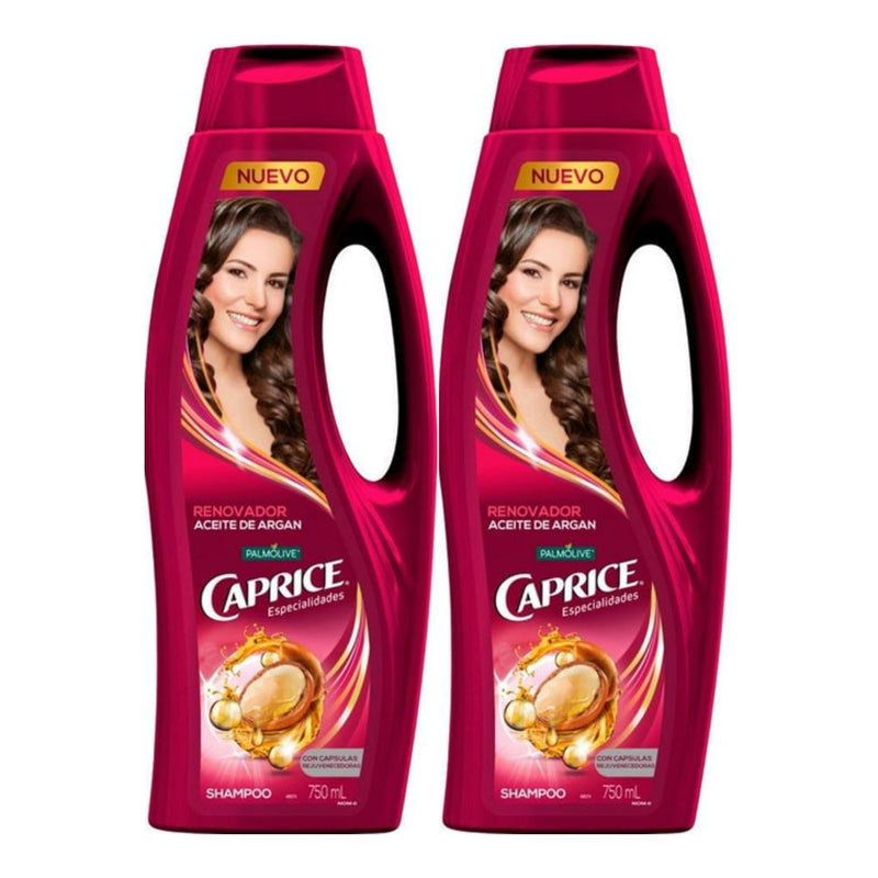 Caprice Shampoo Renovador (Aceite De Argan), 750ml (Pack of 2)