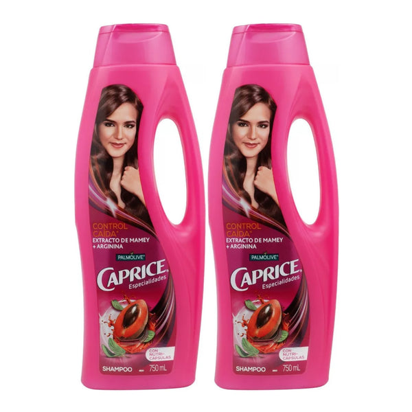 Caprice Shampoo Control Caida (Extracto De Mamey + Arginina), 750ml (Pack of 2)