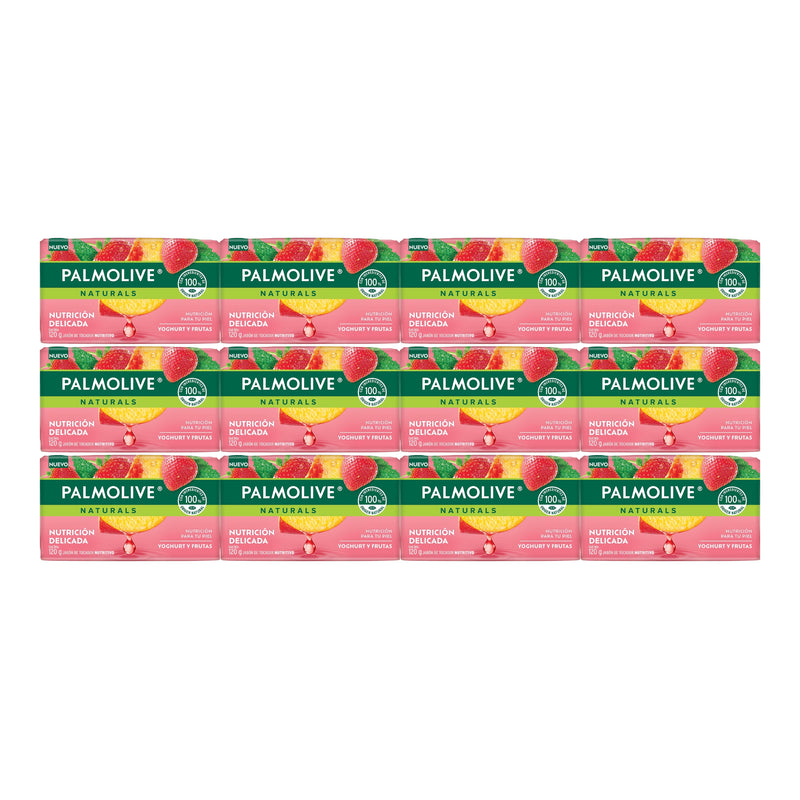 Palmolive Naturals Yoghurt Frutas Bar Soap Nutrición Delicada 120g (Pack of 12)