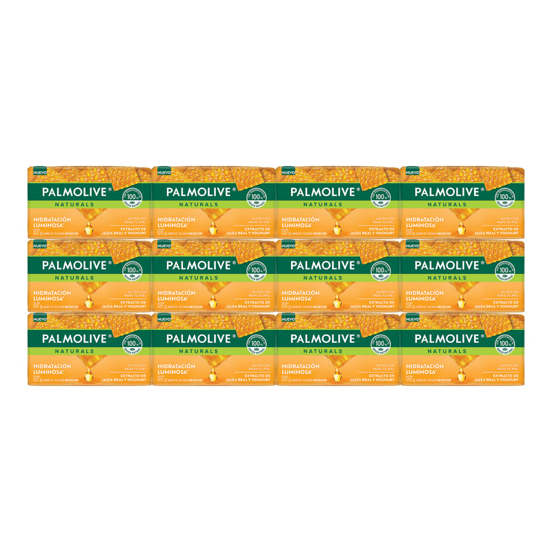 Palmolive Jalea Real y Yoghurt Bar Soap Hidratación Luminosa, 120g (Pack of 12)