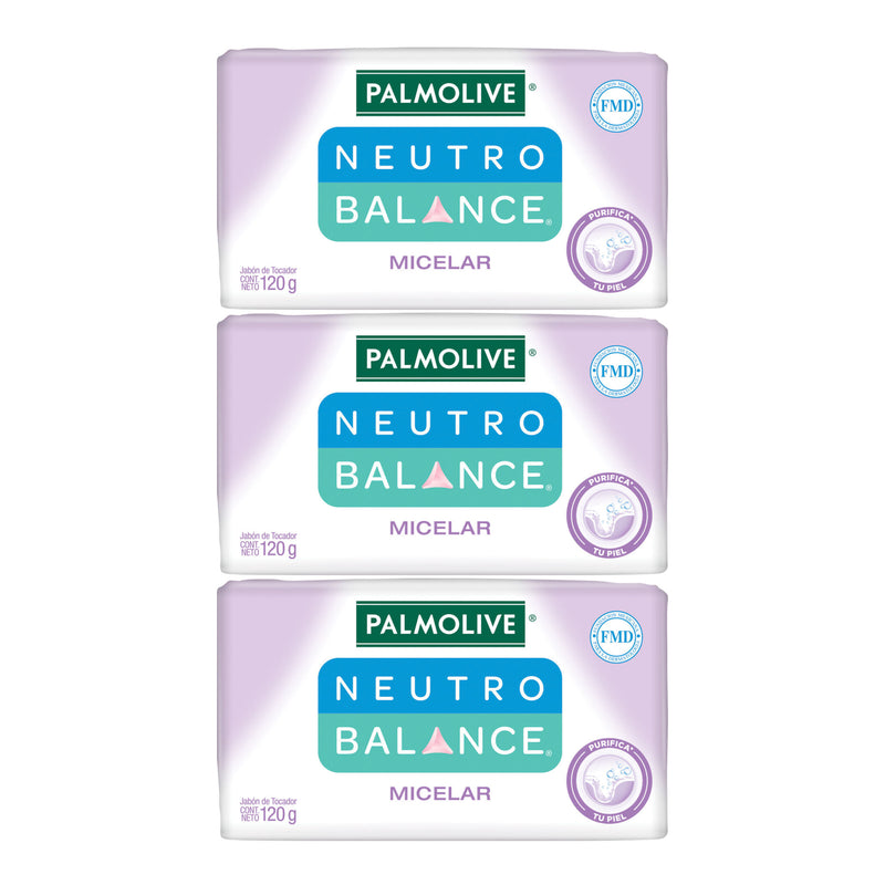 Palmolive Neutro Balance Micelar Bar Soap, 120g (Pack of 3)