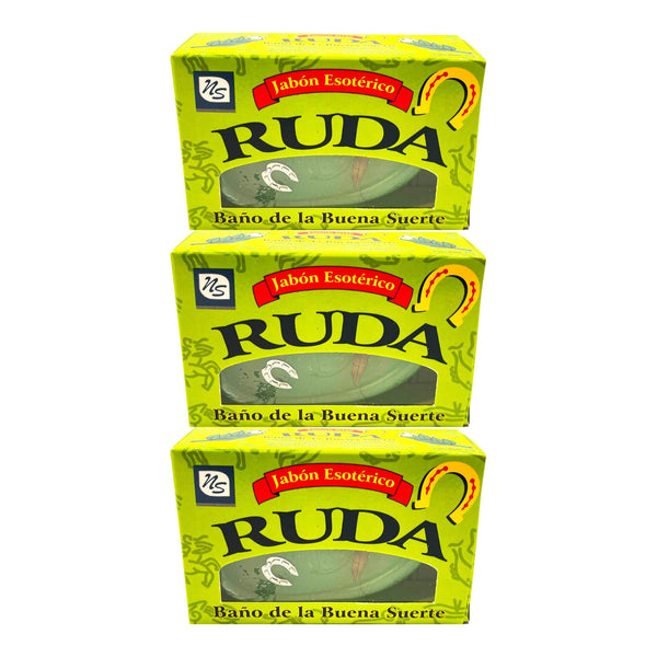 Ruda Jabon Esoterico Bar Soap Bano de la Buena Suerte, 75g (Pack of 3)