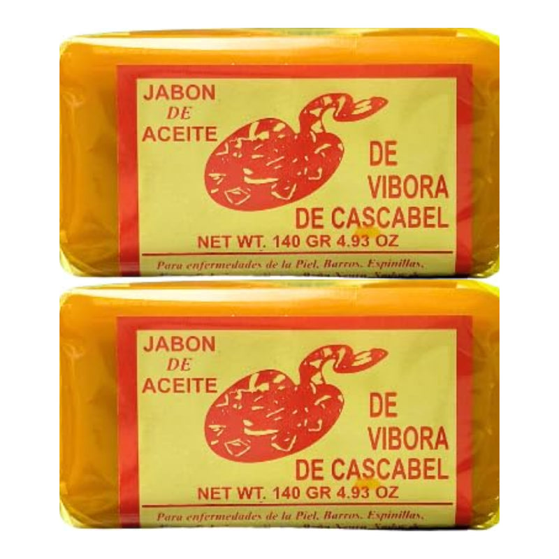 Jabon De Aceite Vibora de Cascabel (Rattlesnake Soap) 4.93oz (140g) (Pack of 2)