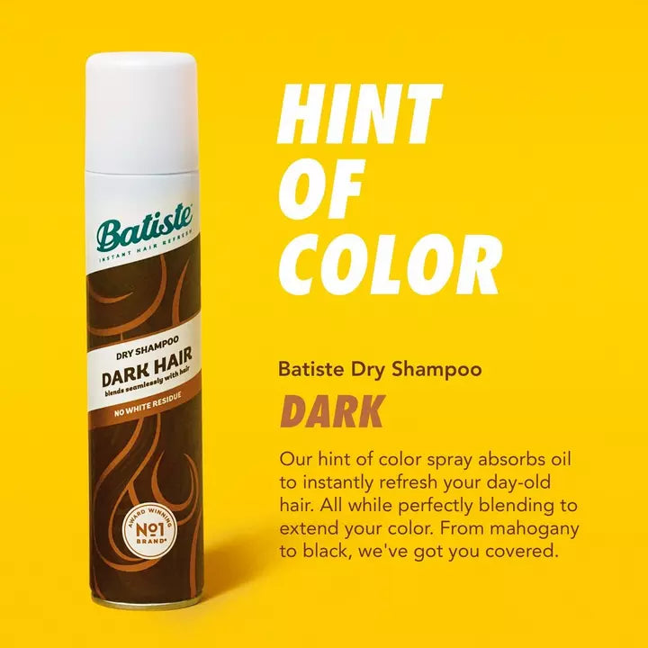 Batiste Hint of Color Divine Dark Dry Shampoo, 6.73 fl oz. (Pack of 6)