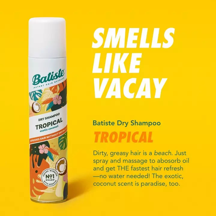 Batiste Tropical Dry Shampoo - Coconut & Exotic, 6.73 fl oz. (Pack of 6)