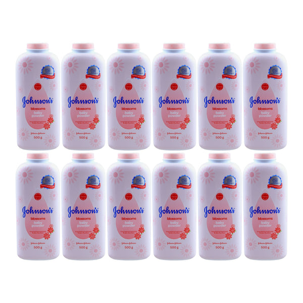 Johnson's Blossoms Baby Powder, 500gm (Pack of 12)