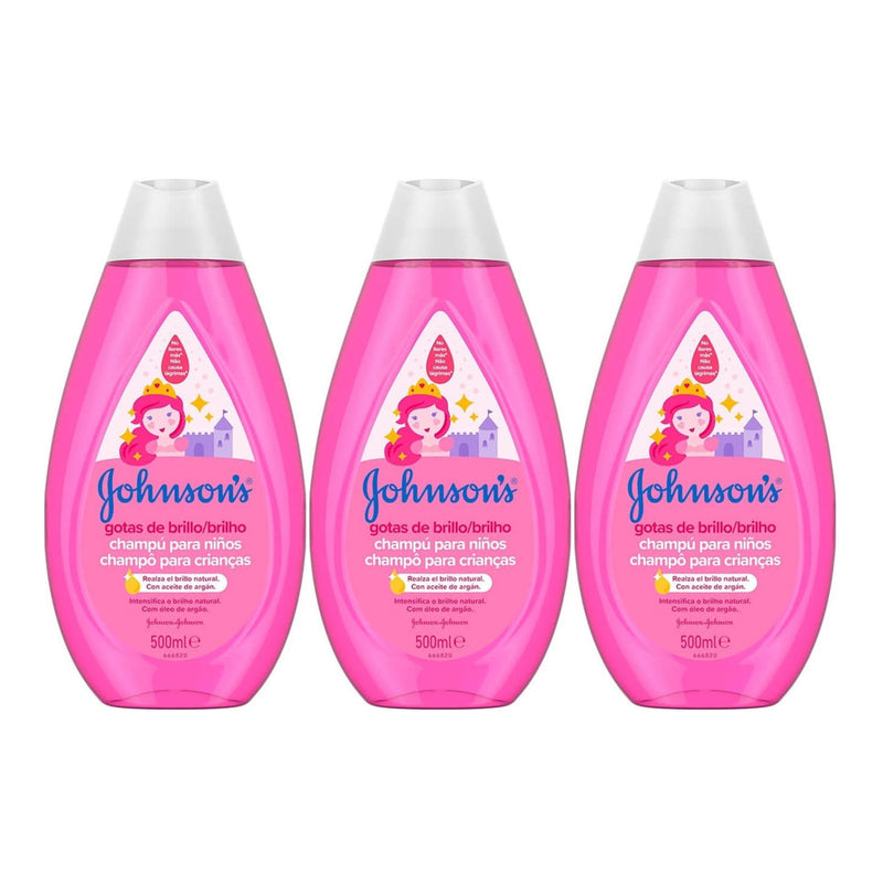 Johnson's Shiny & Soft Kids' Shampoo with Argan Oil, 16.9oz (500ml) (Pack of 3)