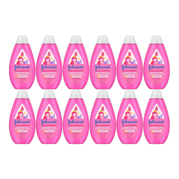 Johnson's Shiny & Soft Kids' Shampoo with Argan Oil, 16.9oz (500ml) (Pack of 12)