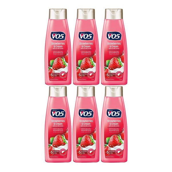 Alberto VO5 Strawberries & Cream Soy Milk Protein Shampoo, 12.5 oz. (Pack of 6)