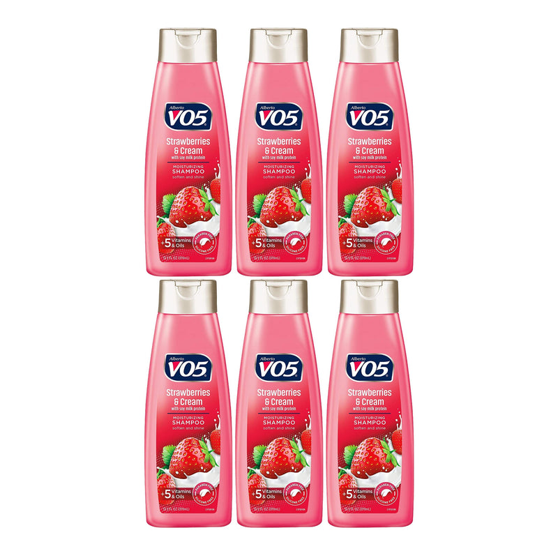 Alberto VO5 Strawberries & Cream Soy Milk Protein Shampoo, 12.5 oz. (Pack of 6)
