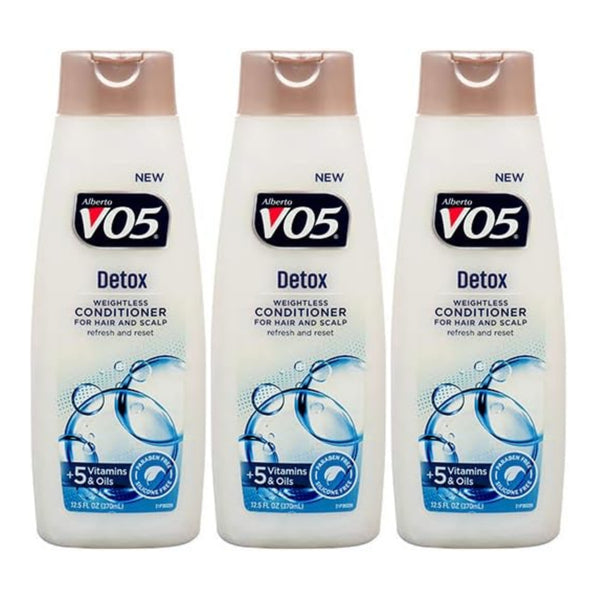 Alberto VO5 Detox Weightless Conditioner for Hair & Scalp, 12.5 oz. (Pack of 3)