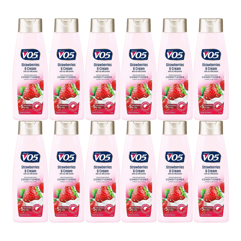 Alberto VO5 Strawberries & Cream w/ Soy Milk Conditioner, 12.5 oz. (Pack of 12)