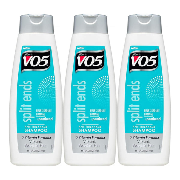 Alberto VO5 Split Ends Anti-Breakage Shampoo + Panthenol, 11 oz. (Pack of 3)