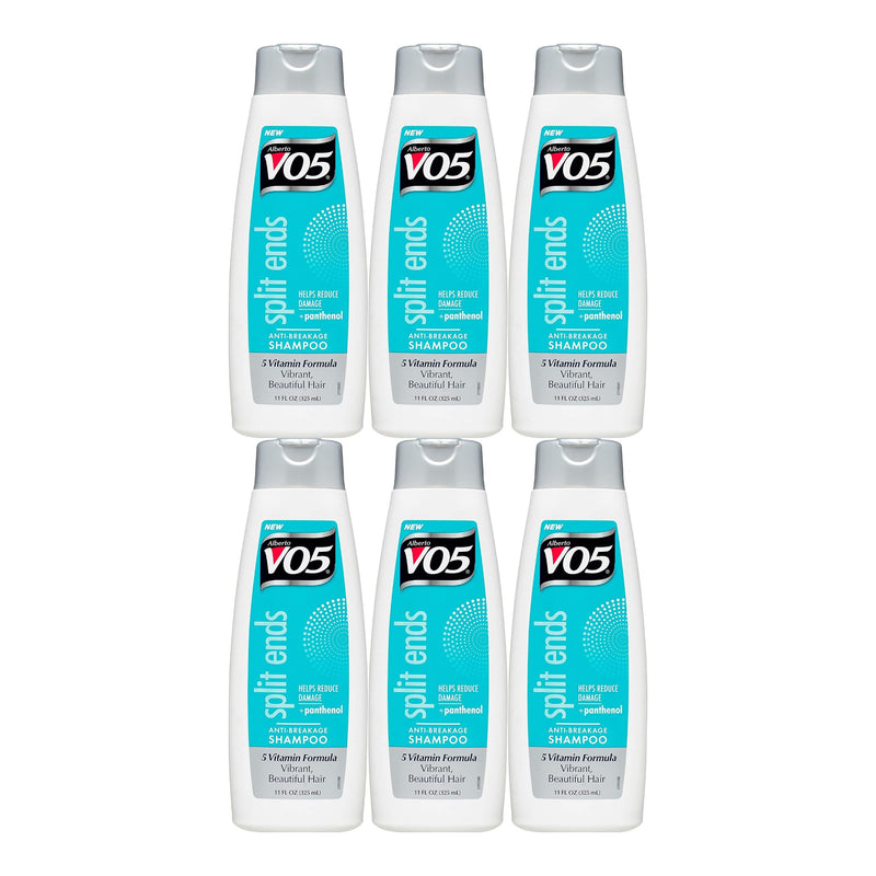 Alberto VO5 Split Ends Anti-Breakage Shampoo + Panthenol, 11 oz. (Pack of 6)