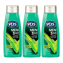 Alberto VO5 Men 3-in-1 Fresh Energy Shampoo Cond Body Wash, 12.5 oz (Pack of 3)