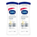 Vaseline Advanced Repair Fragrance Free Body Lotion 400ml (Pack of 2)